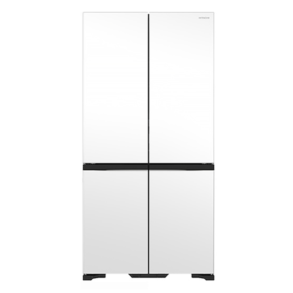 Hitachi RWB640VT0XMGW 638 Mirror Glass White French Refrigerator - CARTON DAMAGED