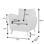 Riccione Lux Teodora Accent Chair