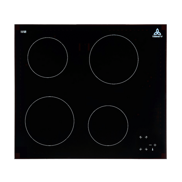 Brand New Trinity TRC600 60cm EuroKera Black Crystal Glass Ceramic Cooktop