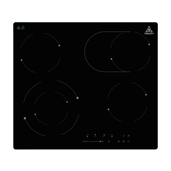 Brand New Trinity TRC605 60cm Built-in Black Crystal Glass Ceramic Cooktop