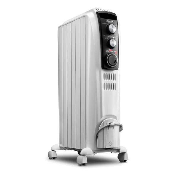 Delonghi TRD41200MT White Dragon4 Oil Column Heater 1200W w/Timer - Refurbished