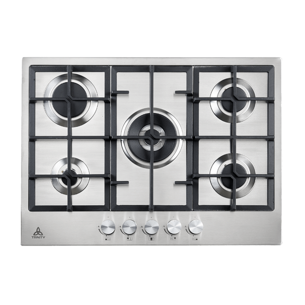 Brand New Trinity TRG700SS 70cm 5 Burner Stainless Gas Stainless Steel Cooktop