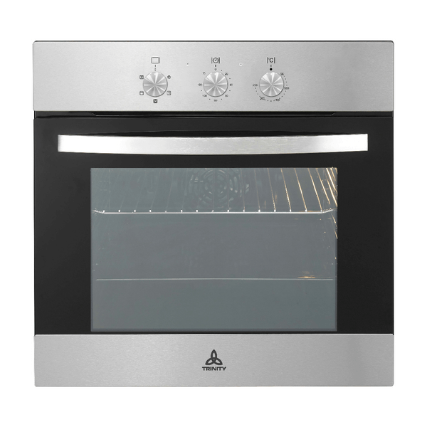 Brand New Trinity TRO605SS 60cm Black Glass Stainless Built-in Electric Oven