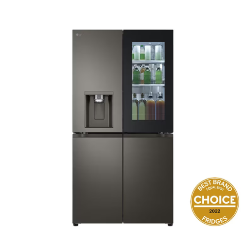 LG GF-V700MBLC 642L French Door Fridge in Black Stainless Finish - Factory Seconds