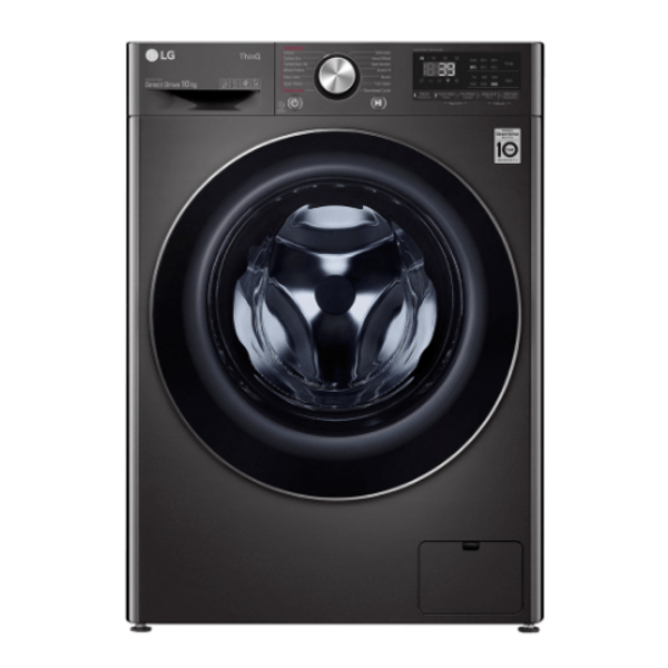 LG WV9-1610B 10kg Black Steel Front Load Washing Machine with Steam+ - Factory Seconds 2nd