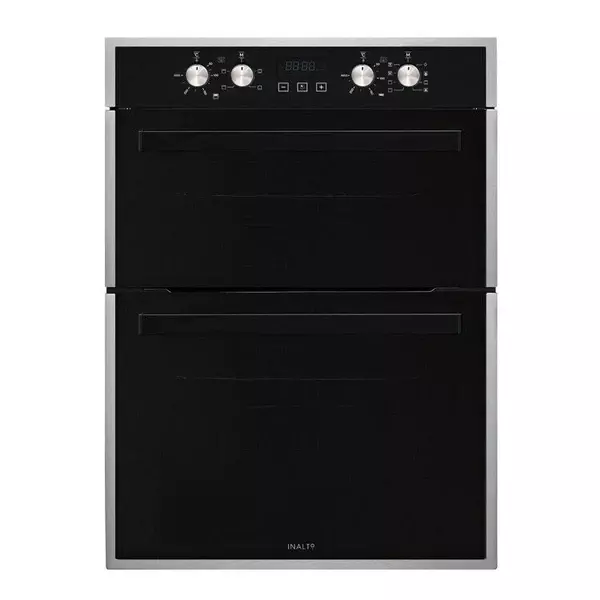 Inalto 60cm 12 Function black double electric wall oven- IDO68S- Factory Seconds
