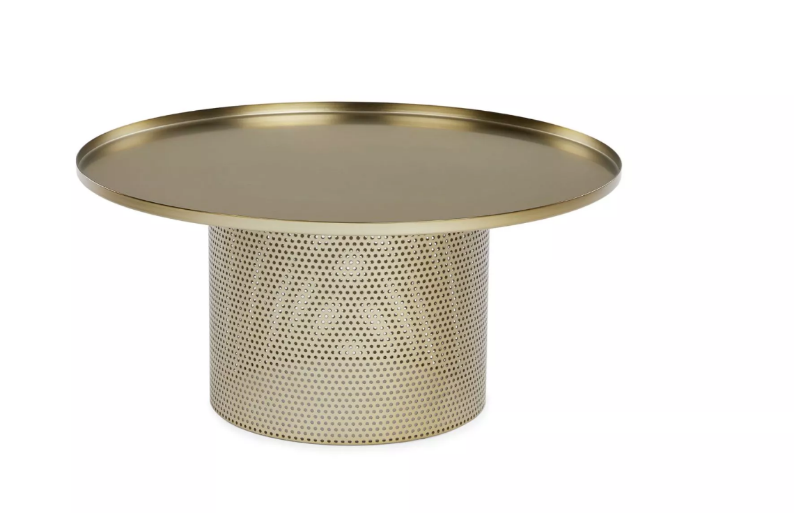 Catalina Brushed Brass Coffee Table