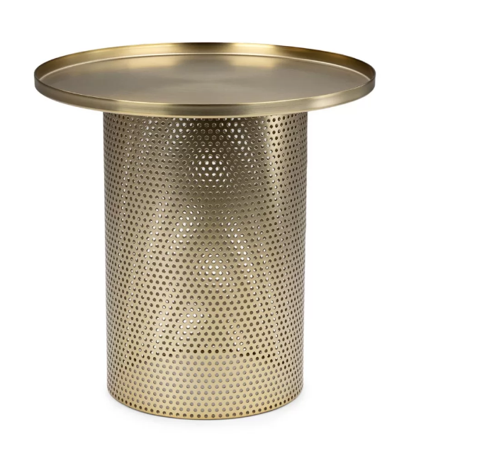 Catalina Brushed Brass Side Table