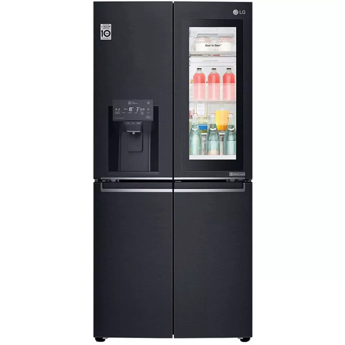 LG GF-V570MBL 570L Black Slim French Door Fridge w/InstaView - Factory Seconds 2nd