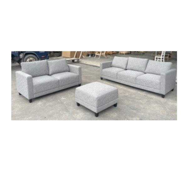 Three & Two Seater Fabric Sofa with Ottoman – Brand New