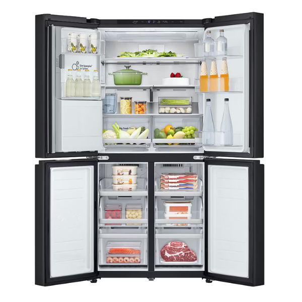 LG 506L Slim French Door Fridge with Plumbed Water & Ice Matte Black GF-L500MBL - Factory Seconds