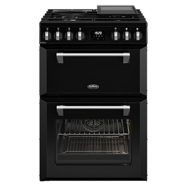 Belling Mini Richmond 60cm Dual Fuel Range Cooker Black BMR60DODFB - Factory Second