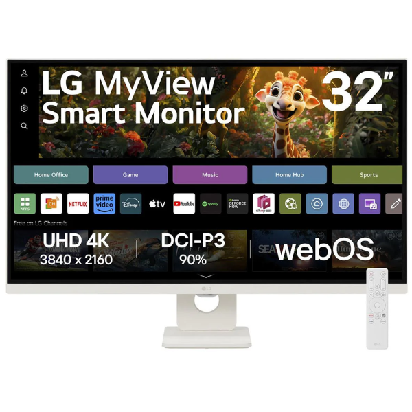 LG MyView Smart 32” 4K UHD VA with webOS 32SR73U-W - Carton Damaged