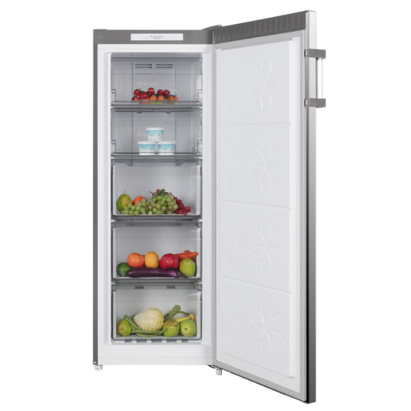 CHiQ 166L Upright Hybrid Freezer Stainless Steel CSH165NSS - Brand New