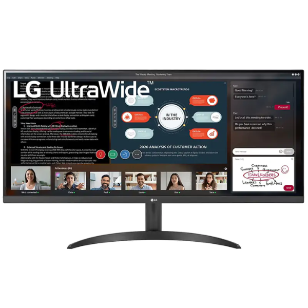 LG 34in FHD 75Hz HDR IPS FreeSync UltraWide Monitor 34WP500-B - Factory Second 2nd