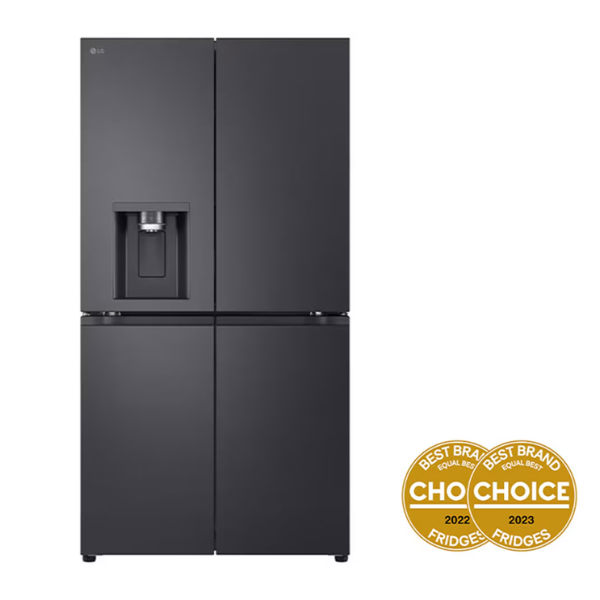 LG 637L French Door Fridge with Ice and Water Matte Black_GF-L700MBL, Factory Seconds