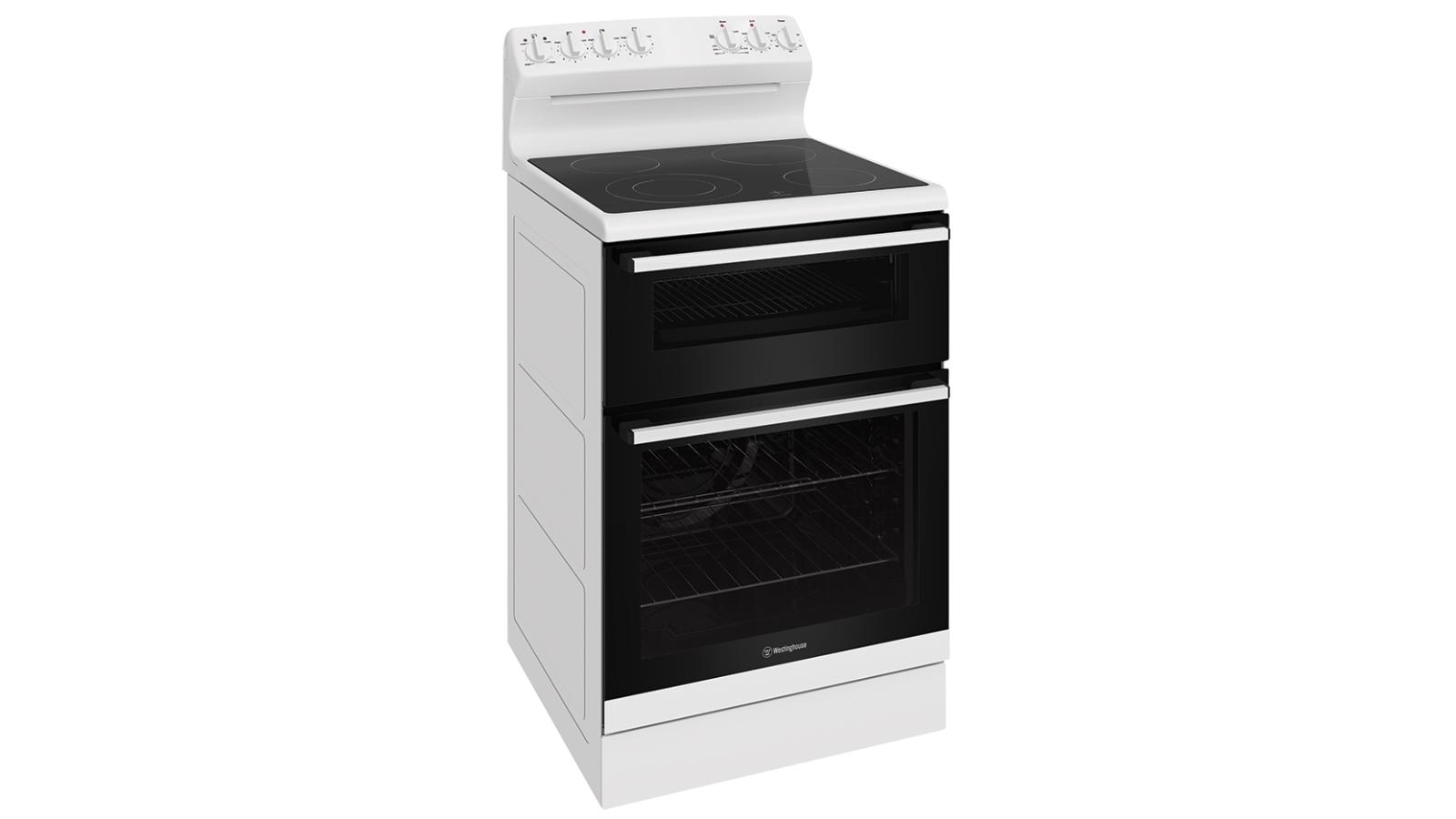 Westinghouse 4 Zone Ceramic Cooktop and 60cm Freestanding Oven with Separate Electric Grill WLE642WCB - Factory Seconds