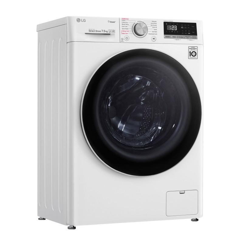 LG 7.5kg Front Load Washing Machine with Steam WV5-1275W - Carton Damaged