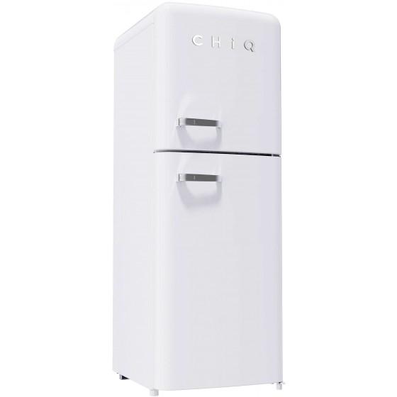 CHiQ 202L Retro Style Top Mount Fridge - White-CRTM198NW3-New